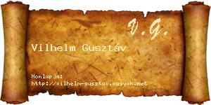 Vilhelm Gusztáv névjegykártya