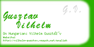 gusztav vilhelm business card